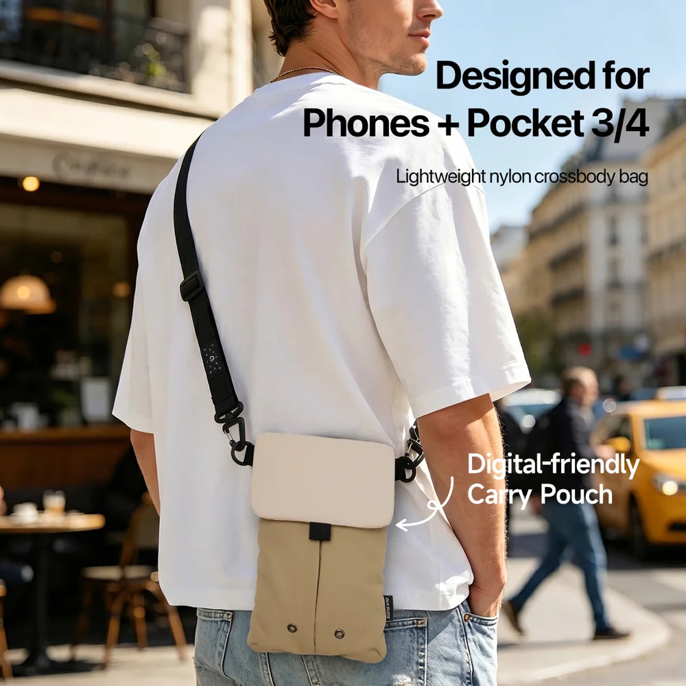 DUX DUCIS Crossbody Bag FLEX Series Nylon Phone Crossbody Bag - Khaki - 4