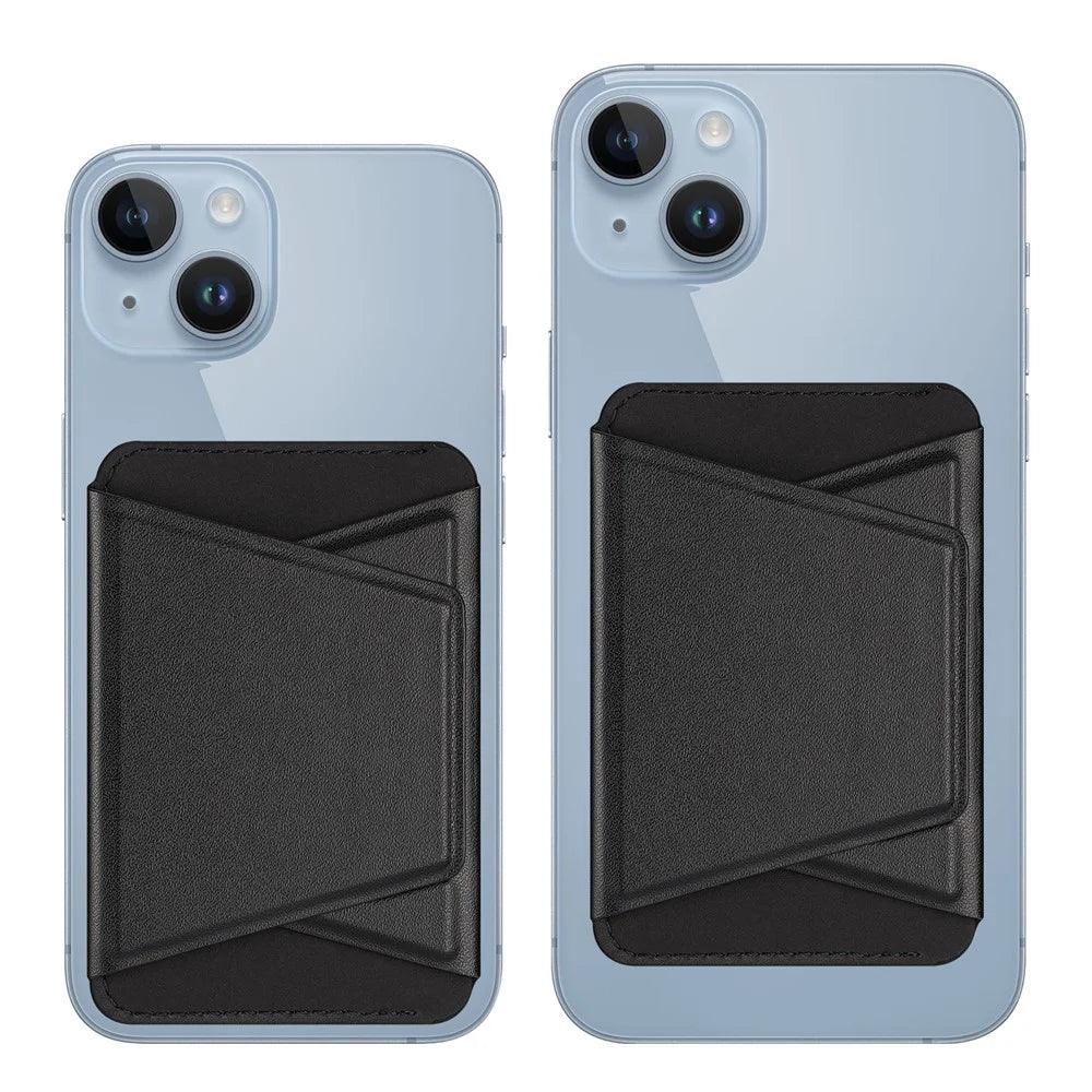 DUX DUCIS Magnetic Phone Stand Cell Phone Card Holder Wallet Case - Black - 6