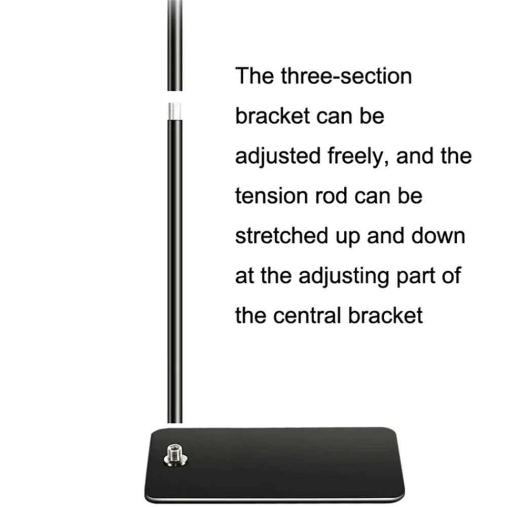 Phone Floor Stand 155cm Adjustable Metal+ABS Phone Holder Mount with Bluetooth-compatible Remote for 5.5-9cm Width Devices - Upgrade Version - 6