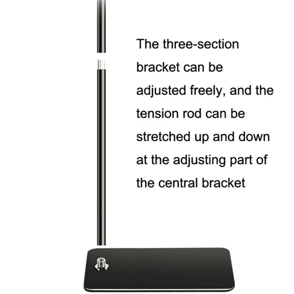 135cm Multifunctional Phone Floor Stand Metal + ABS Three-Section Adjustable Cell Phone Holder - 3