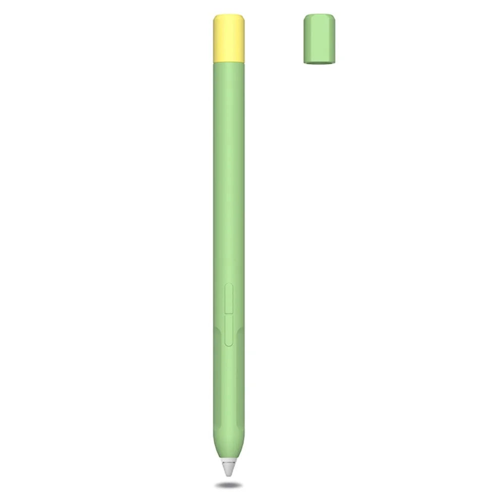 Protective Sleeve for Xiaomi Smart Pen (Gen 2) , Liquid Silicone Stylus Pen Cover with Dual Pen Caps - Matcha Green - 1