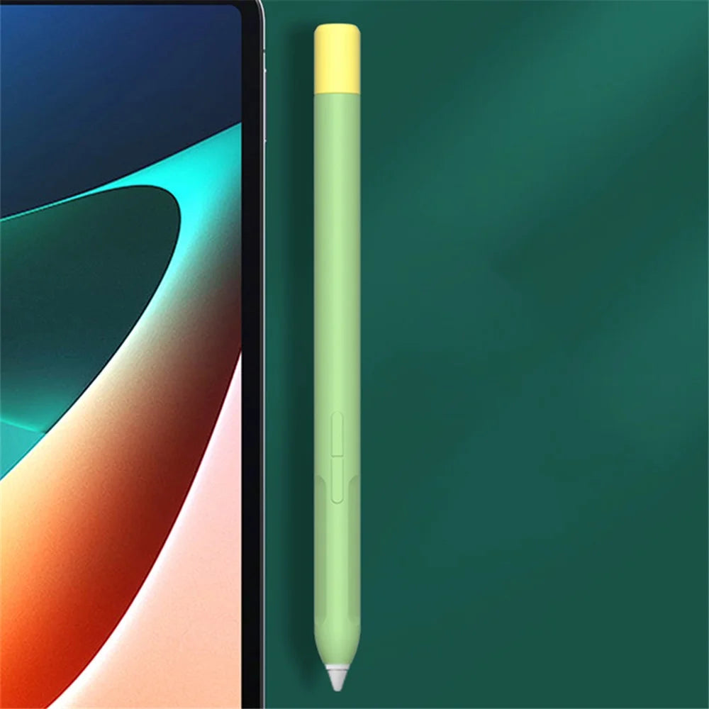 Protective Sleeve for Xiaomi Smart Pen (Gen 2) , Liquid Silicone Stylus Pen Cover with Dual Pen Caps - Matcha Green - 2