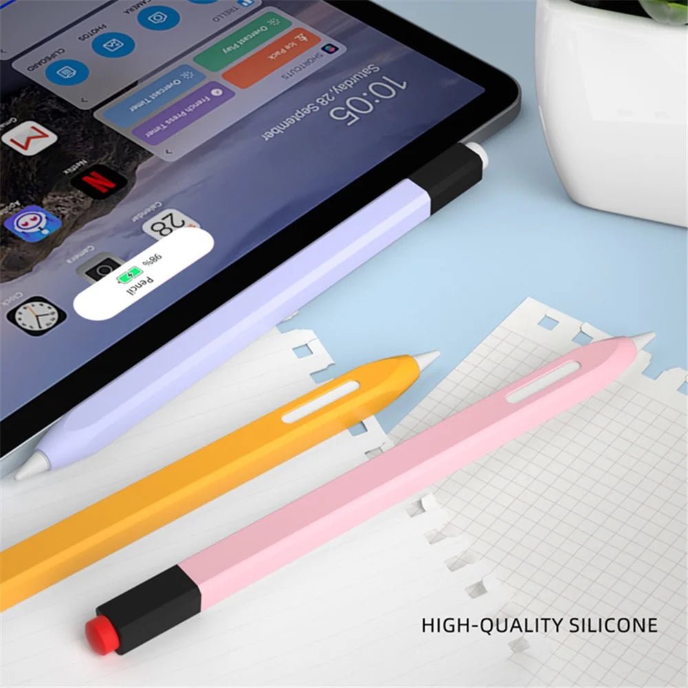 For Apple Pencil Pro / Pencil (2nd Generation) Stylus Pen Cover Anti-Dust Silicone Sleeve - Green - 2