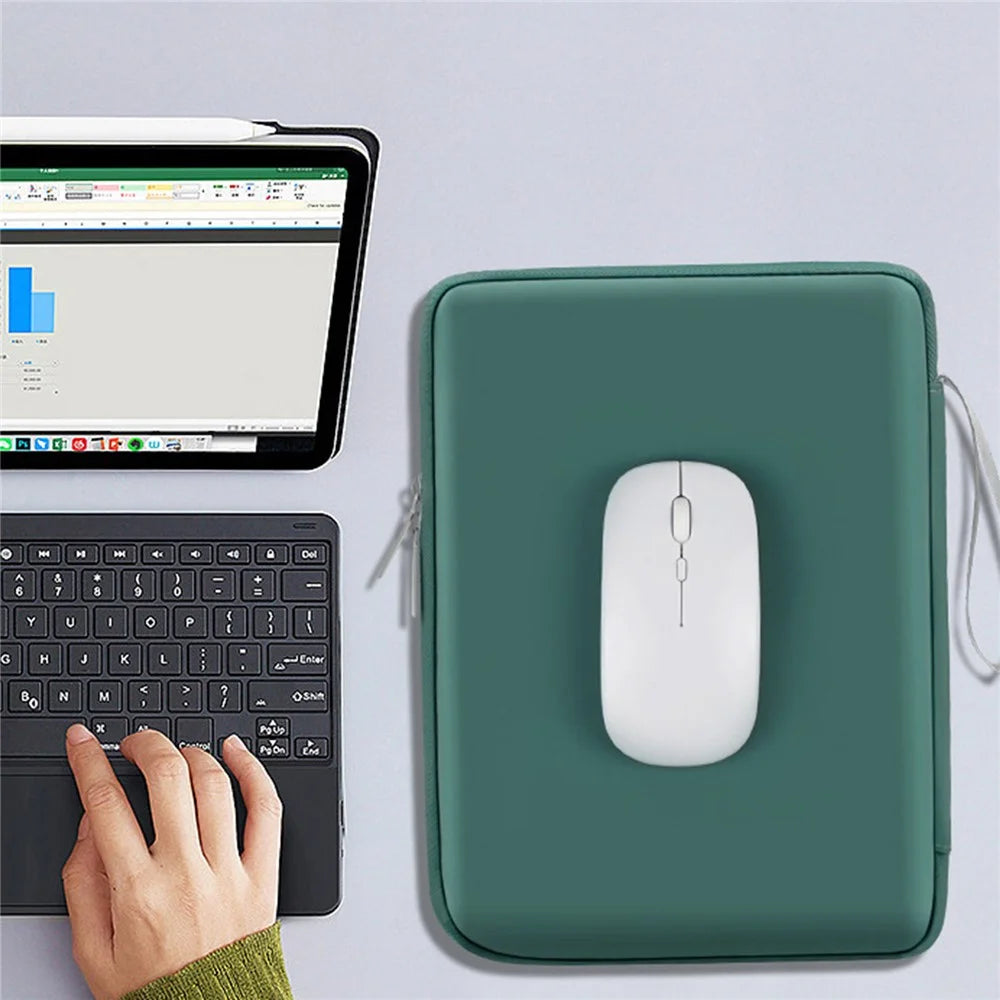 10.9 inch Waterproof Laptop Tablet Sleeve Tablet Protective Bag Anti-Shock - Blackish Green - 2
