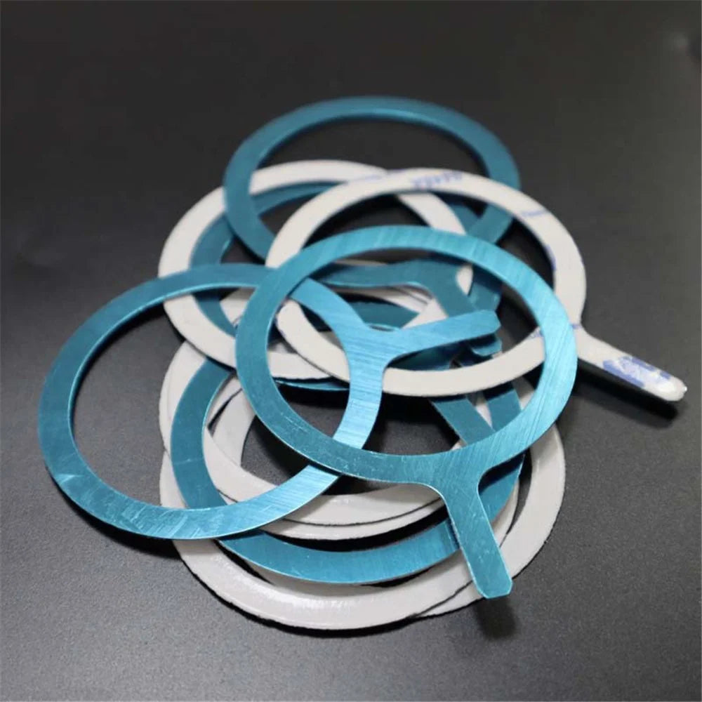 Metal Ring Sticker Magnetic Wireless Charging Ring - Black - 3