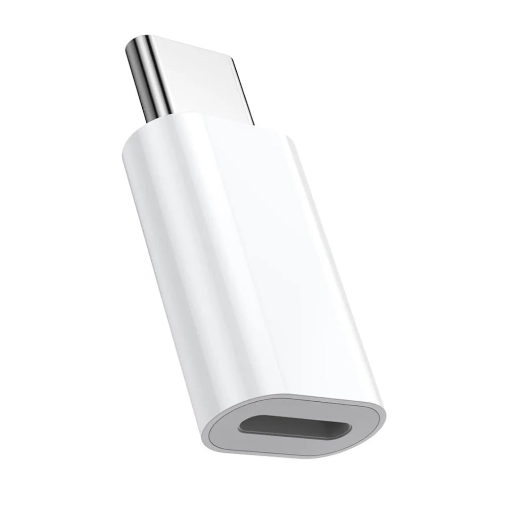 ENKAY For Universal  8Pin to Type-C Adapter Plastic USB-C Connector for iPhone 15 / 16 Series - White - White - 1