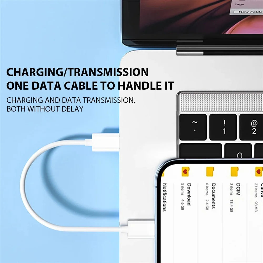 5 in 1 Multi Adapter Storage Box 60W 3A Type-C Fast Charging Cable Micro  /  8Pin  /  USB Adapter Set - Black - 5