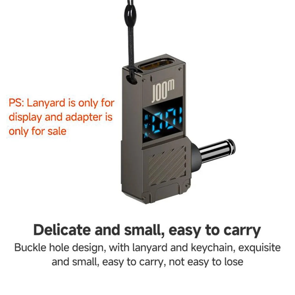 PD 100W Laptop Charging Adapter Type-C to DC 4.8x1.7mm Digital Display Fast Charging Converter - 4