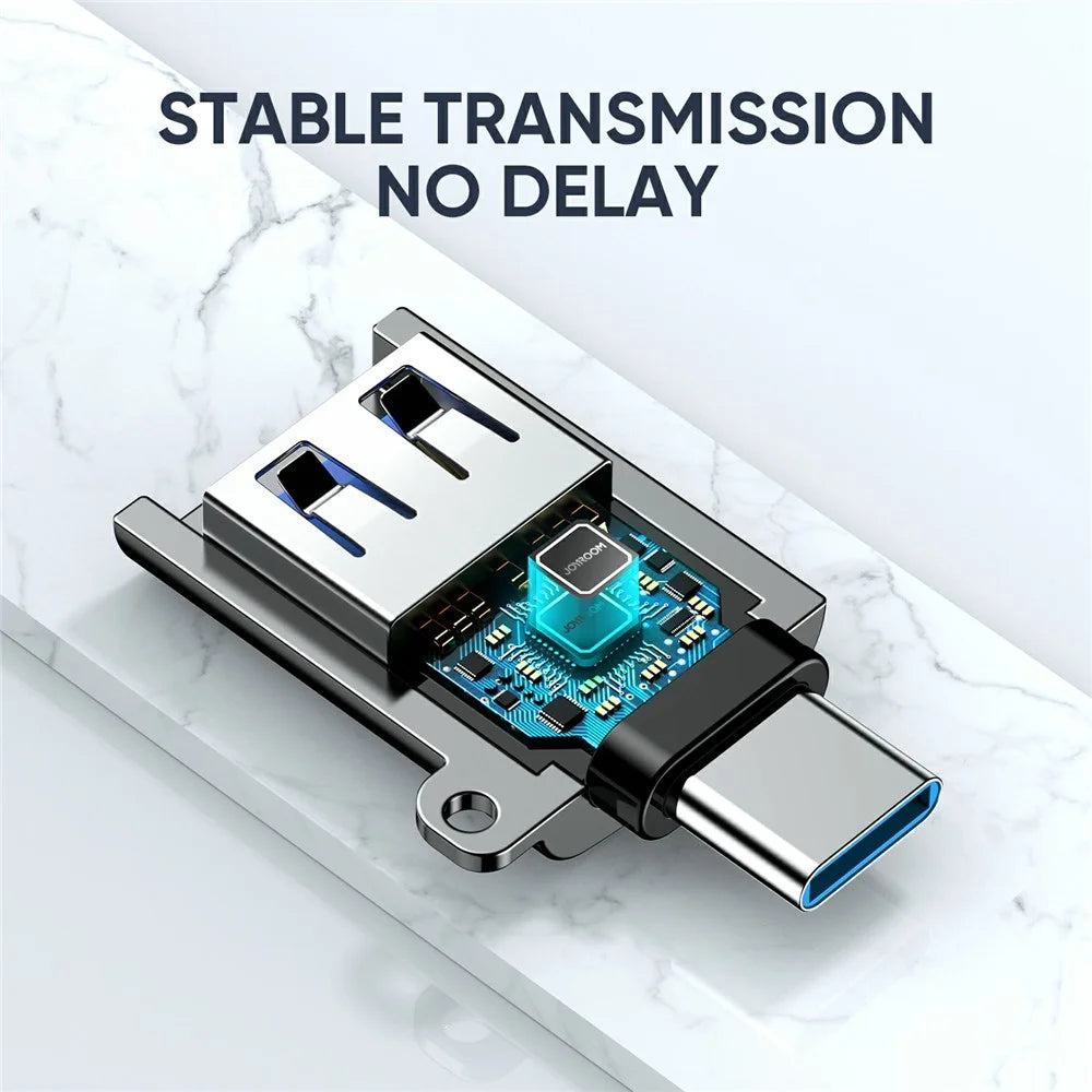 JOYROOM S-H151 Type-C Male to USB Female Adapter Data Transmission Charging Converter Connector - 2