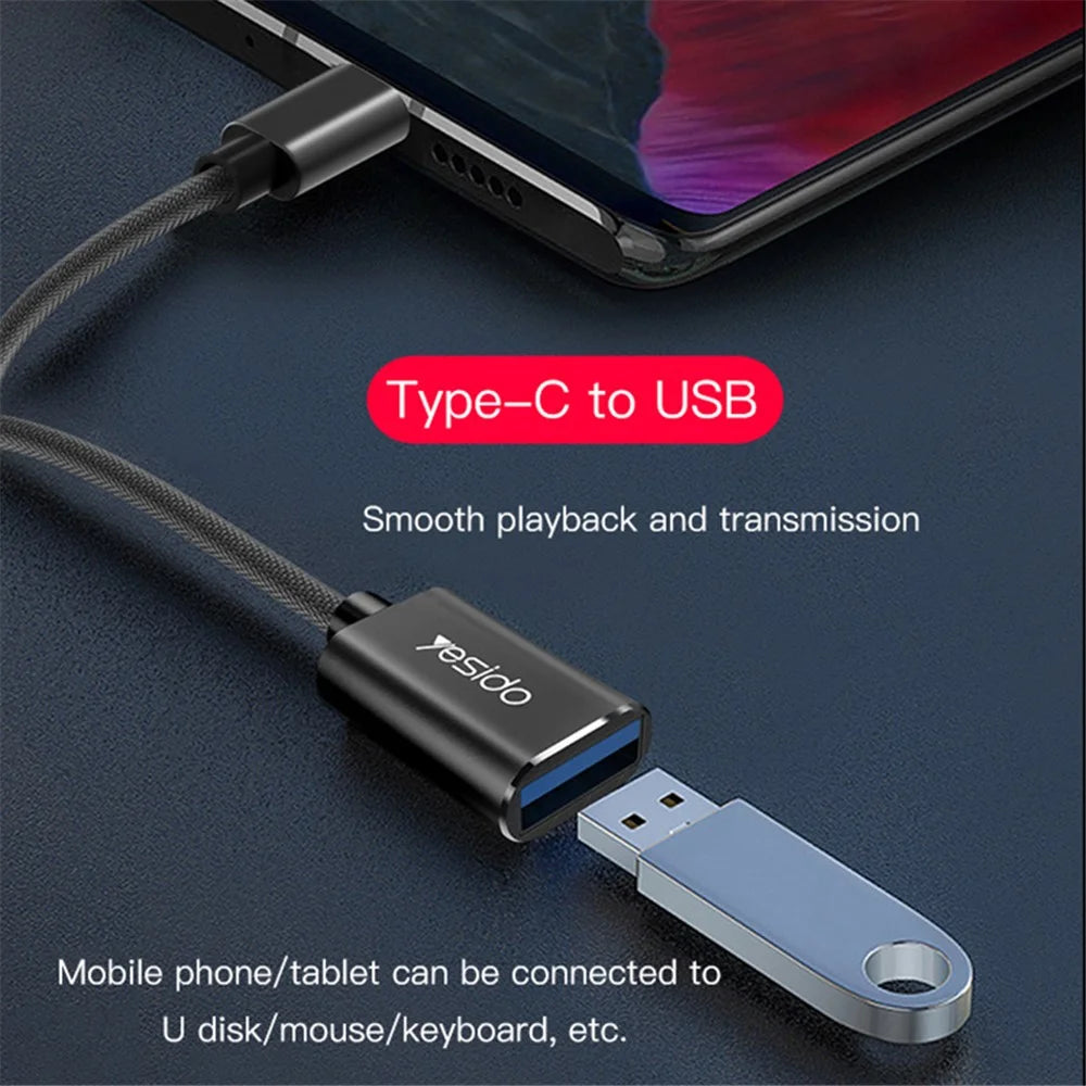 YESIDO GS01 Type-C to USB OTG Data Transmission Adapter Cable - 2