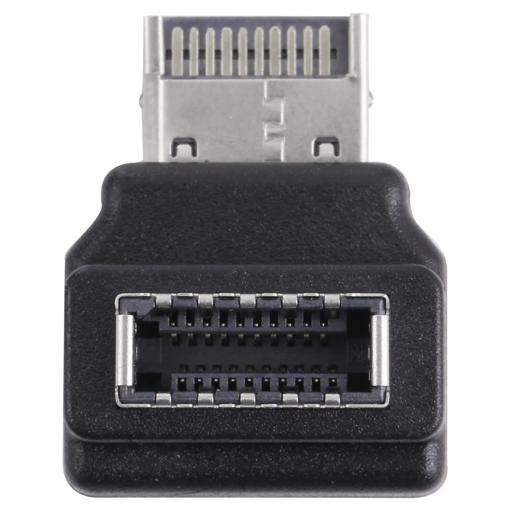 Type E Female to Male Adapter 90 Degree Converter PC Motherboard Extender - 3