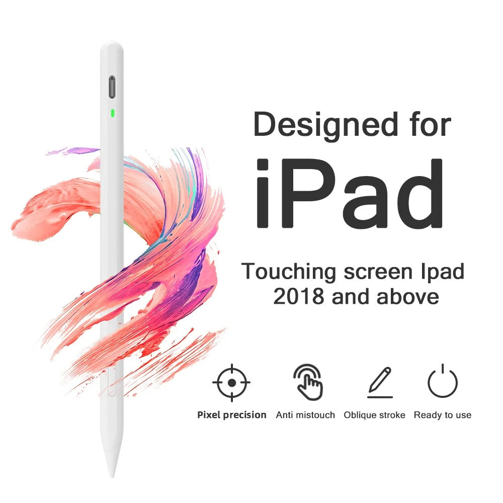 JD56 Active Stylus Pen  for iPad Tablets Writing Drawing Rechargeable Stylus Magnetic Design Fine Point Pencil - 2
