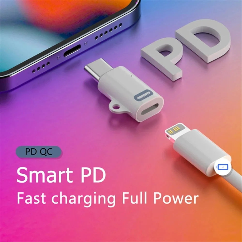 Gen2 Type-C Male to iP Female Converter Fast Data Transmission Adapter for iPhone Supports PD Charging - 4