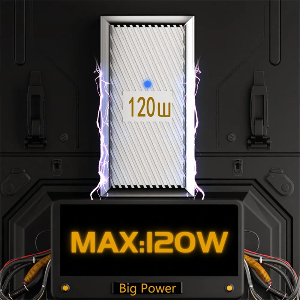 120W 10Gbps Mini Converter USB-A 3.1 Female to Type-C Male Straight OTG Adapter - Silver - 3