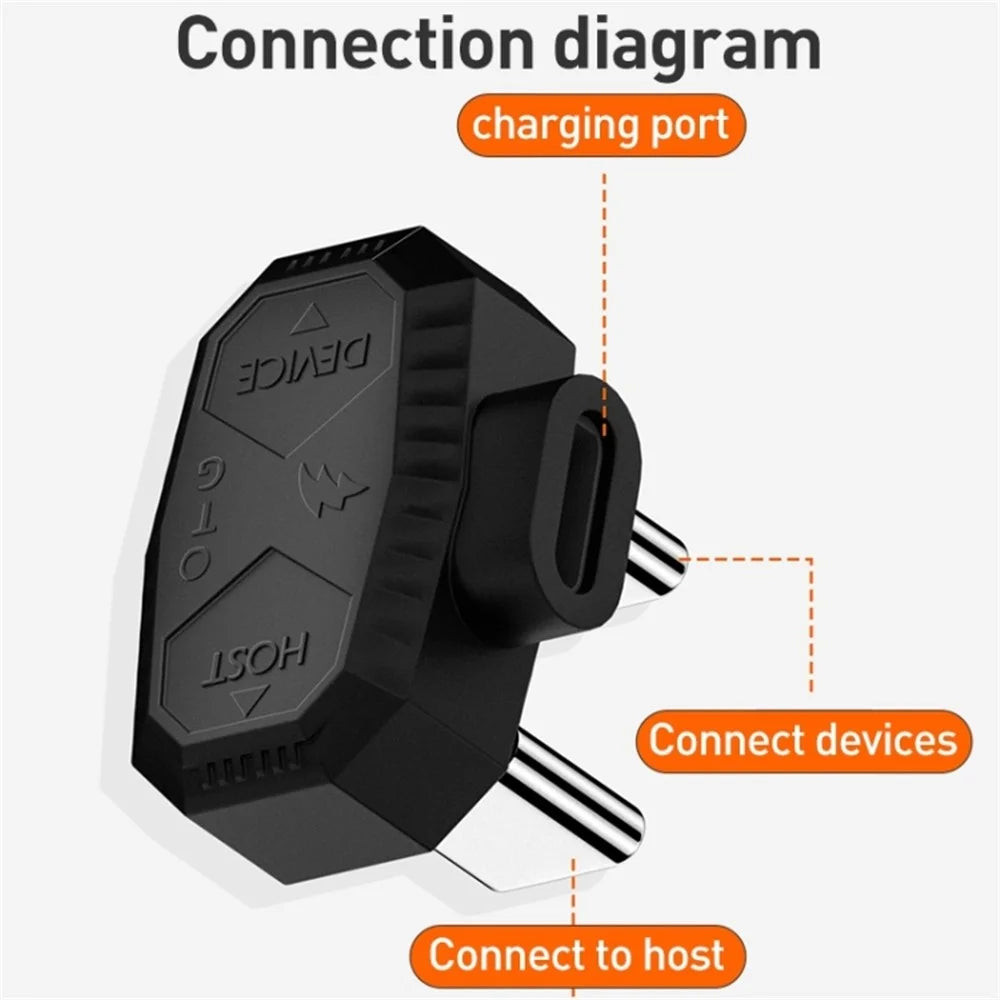 Type-C Female to Type-C+8-Pin Male OTG Converter Lavalier Microphone U-Shaped Charging Adapter - 2