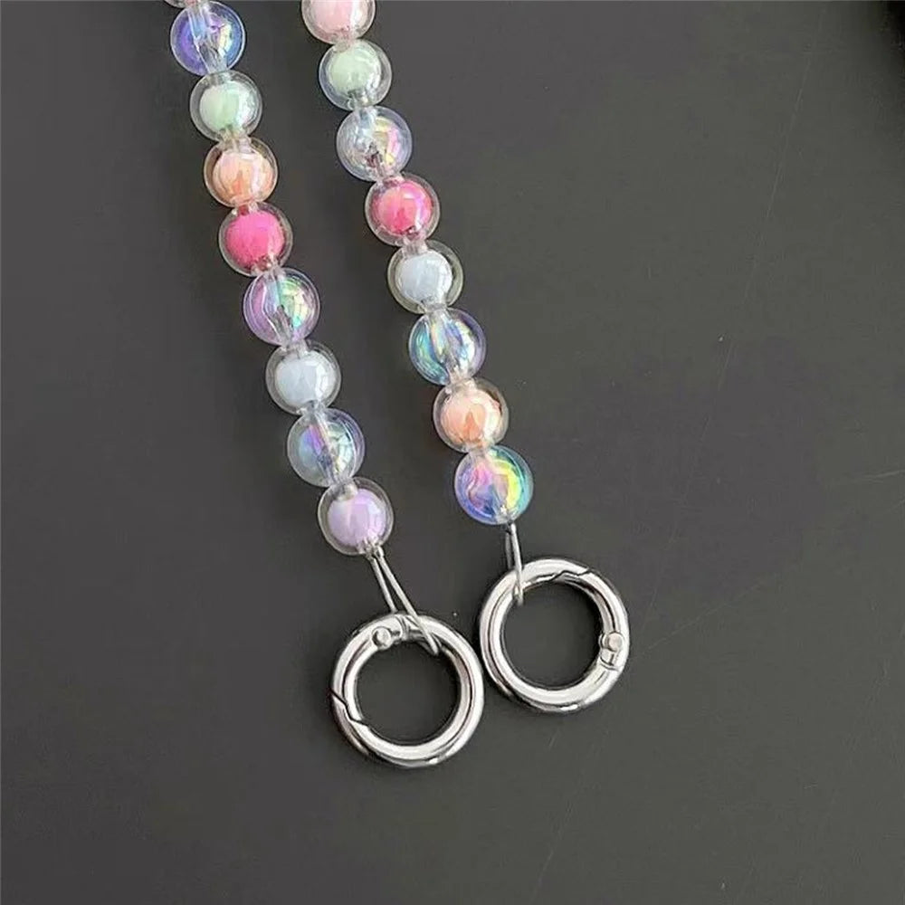 120cm Colorful Beads Strap Four-Leaf Clover Phone Crossbody Chain with Tether Tab - 4