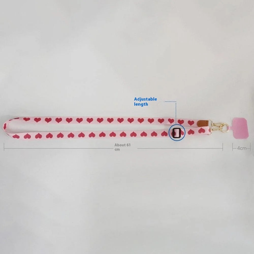 Crossbody Cell Phone Strap Universal Adjustable Phone Lanyard with Tether Tab, Folded Length: 61cm - Orange Circular Pattern - 4