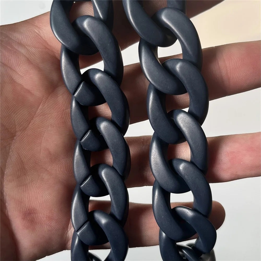 Phone Wrist Lanyard Matte Acrylic Chain 60cm Phone Wrist Strap - Matte Black - 2