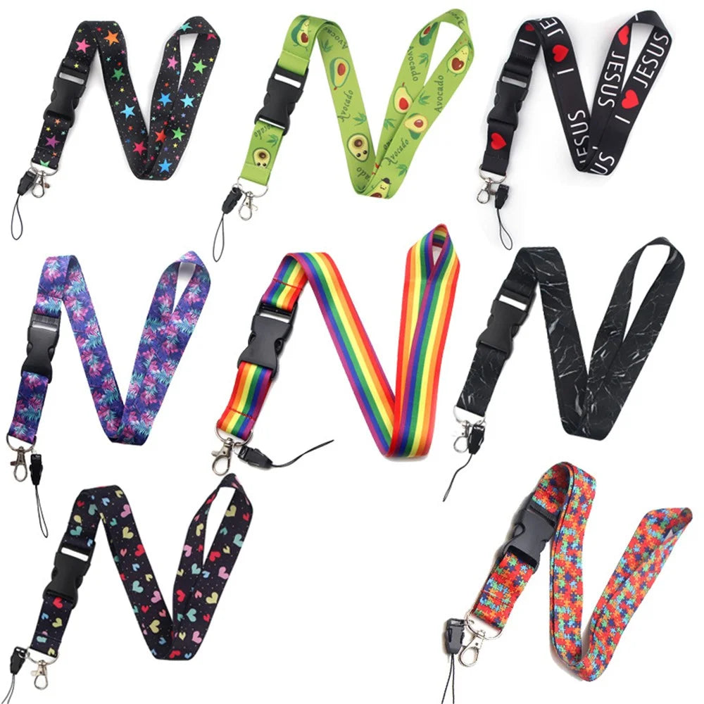 Universal Phone Lanyard Pattern Printing Neck Strap Keys ID Badge Card Holder Hanging Rope - AL3528 - 5
