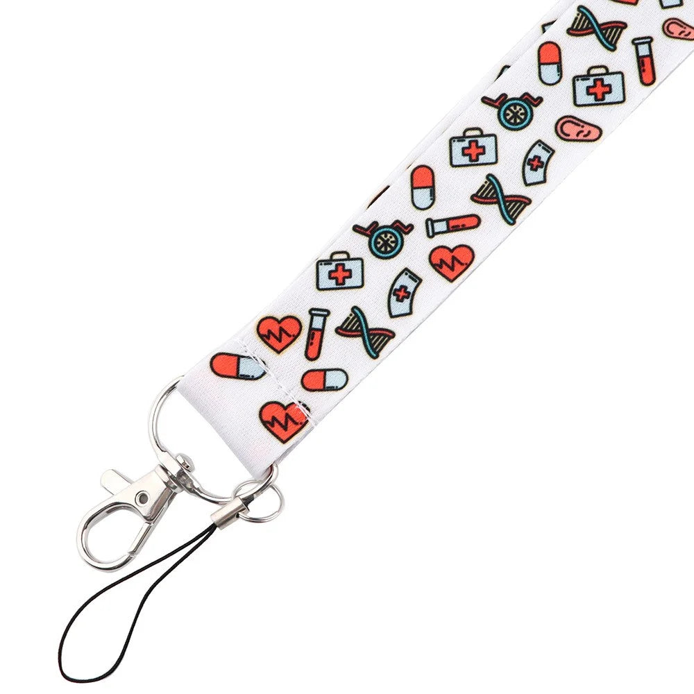 Cartoon Medical Pattern Phone Neck Strap ID Badge Camera Cell Phone Universal Lanyard - AL298 - 4