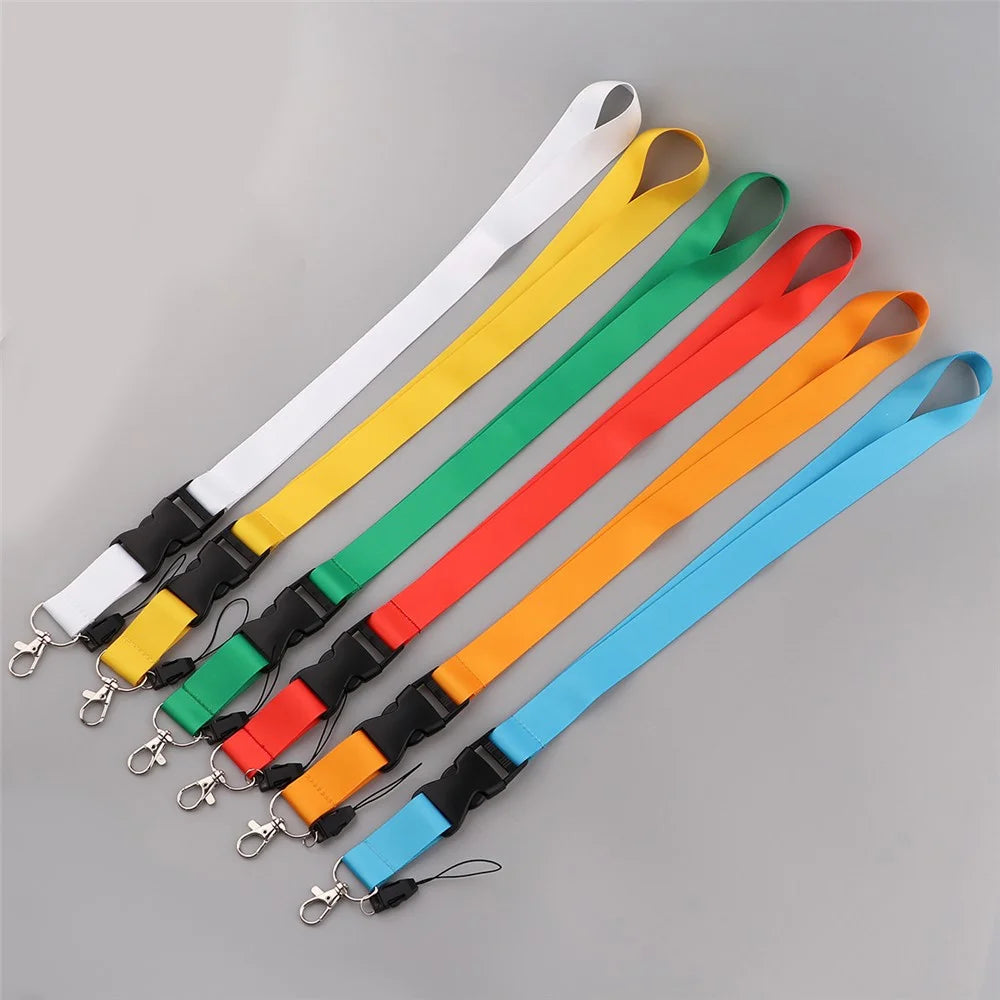 Solid Color Phone Lanyard ID Card Holder Neck Strap Mobile Phone Tag Key Chain - AL948 - 2