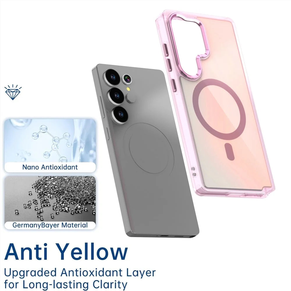 For Samsung Galaxy S26 Ultra Magnetic Case Color Changing TPU Phone Back Cover - Black - 4
