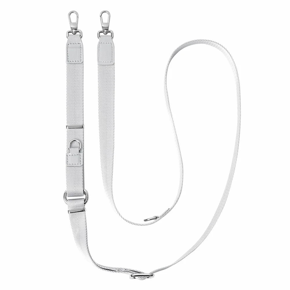 140cm Multifunctional Adjustable Phone Lanyard Strap Detachable Metal Buckle Crossbody Wrist Neck Strap for Mobile Phone - Silver Grey - 1