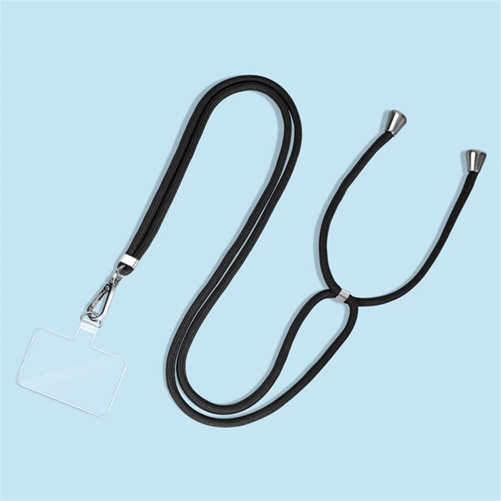 6mm Nylon Phone Lanyard Universal Adjustable Neck Straps with Pad - Sapphire - 3