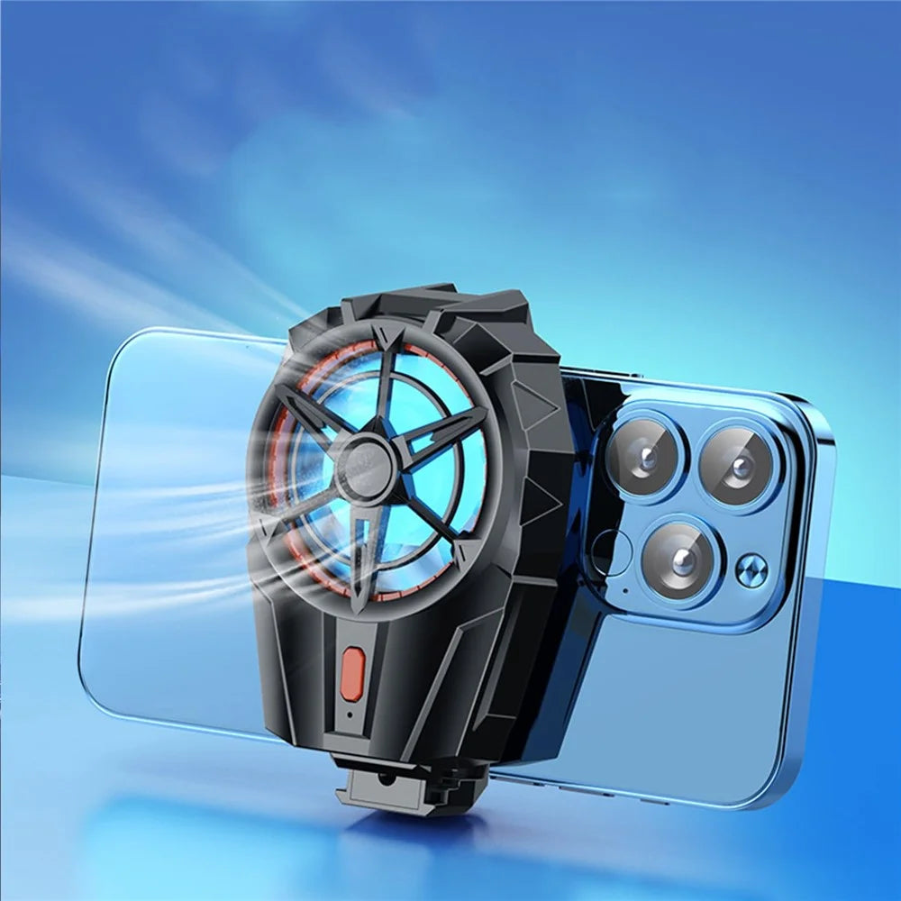 X52 Mini Portable Cell Phone Coolong Fan with USB Plug and Play Back Clip Low Noise for 62~92mm Phone Gaming Reading Vlogging - 3