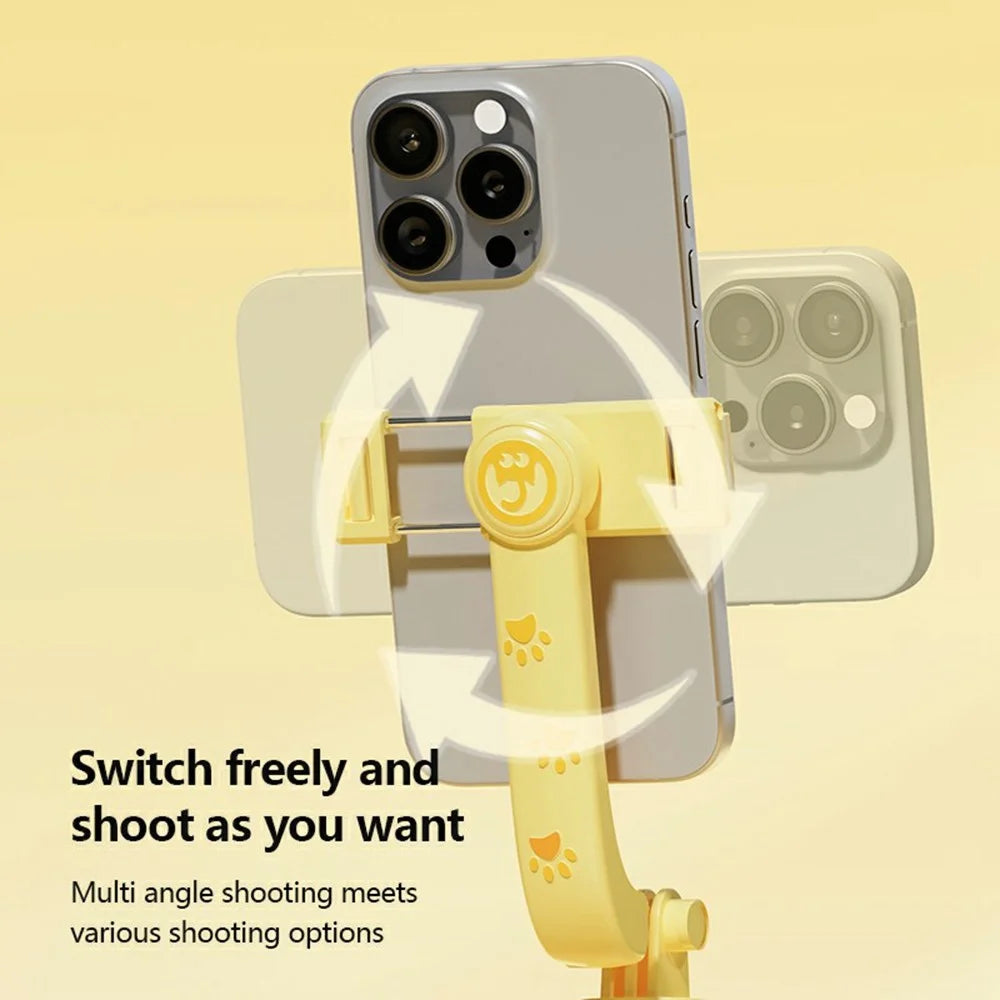 KT02 A1 Desktop Tripod Stand Cartoon Selfie Stick with Fill Light for Live Streaming, Shooting - 6