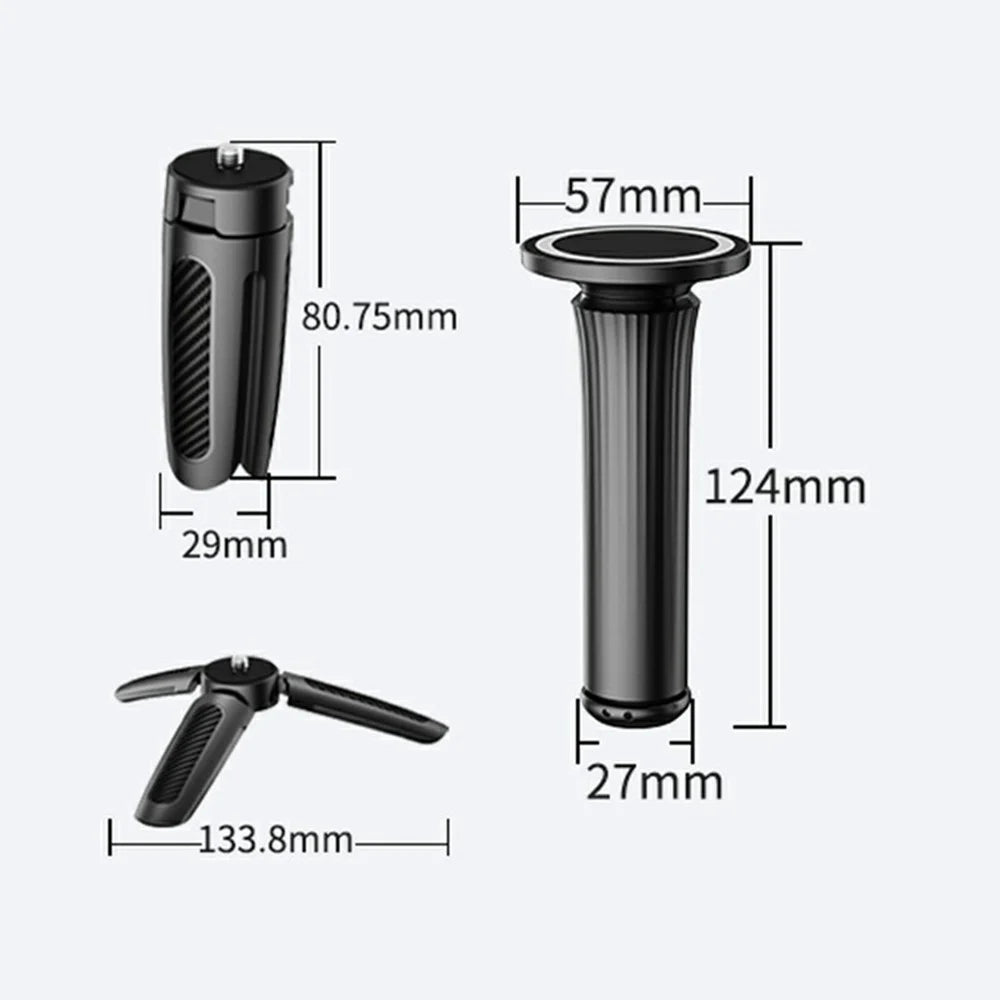 A004 Travel Magnetic Phone Stand with Tripod 360-Degree Rotation Lightweight Portable Phone Holder - 7