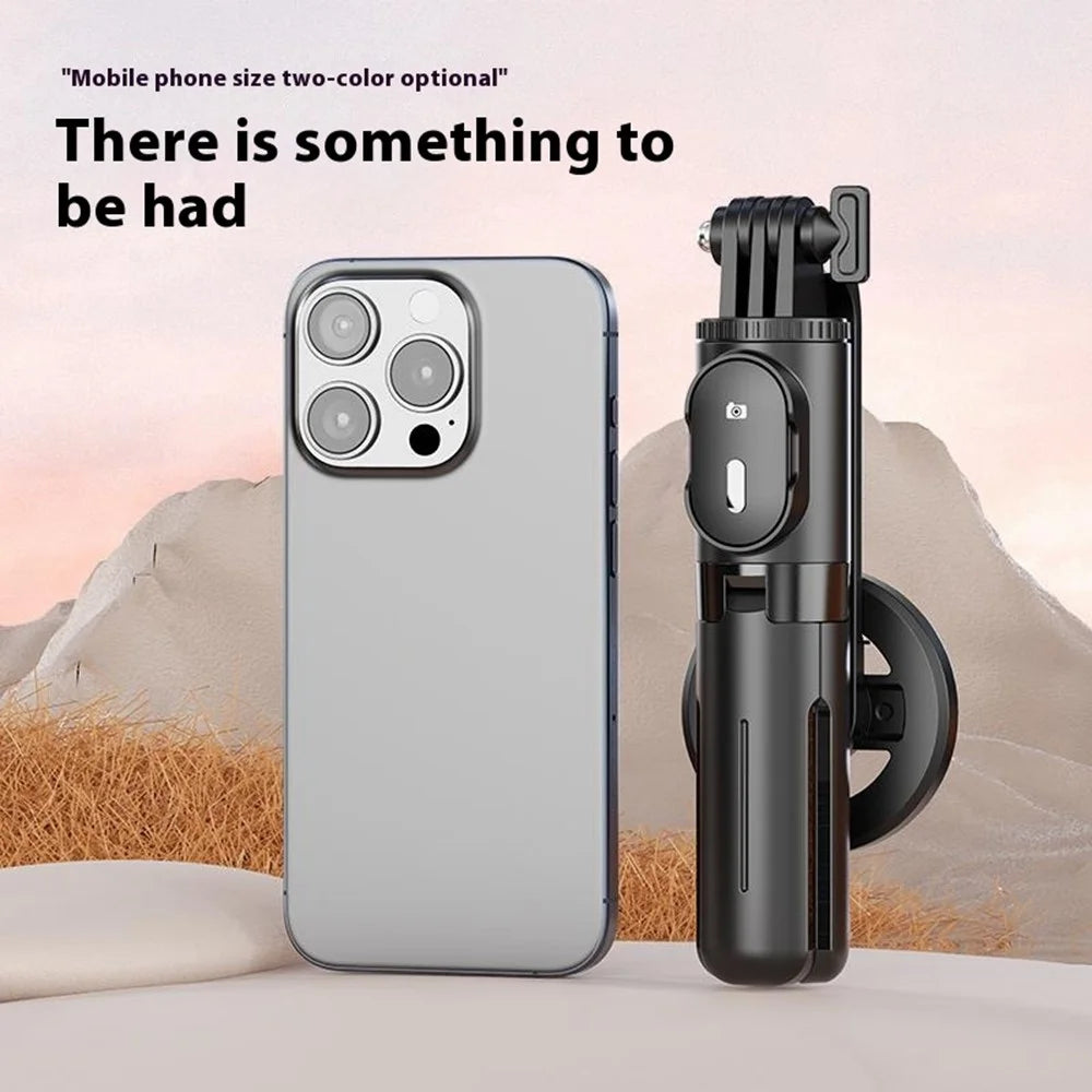 P08Y Pro F2 Portable Travel Selfie Stick Tripod Mini Phone Stand with Remote Control + 2 Fill Lights - Black - 6