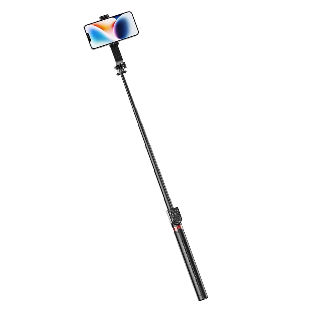 P100TK Anti Shake Phone Tripod Stand Retractable Bluetooth-compatible Selfie Stick with Single Square Fill Light - 5