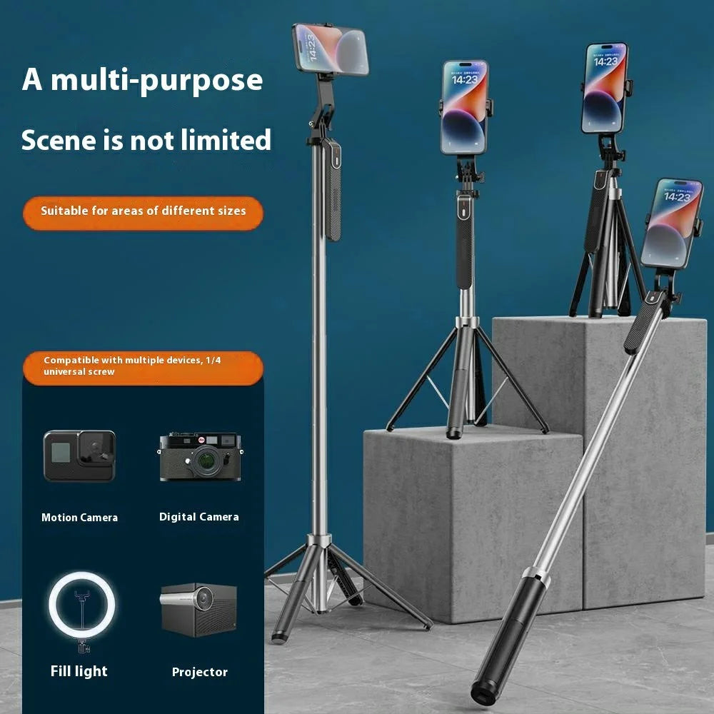 P180mini Portable Phone Selfie Stick Bluetooth-Compatible Remote Control Extendable Stand with 2 Fill Lights - 5