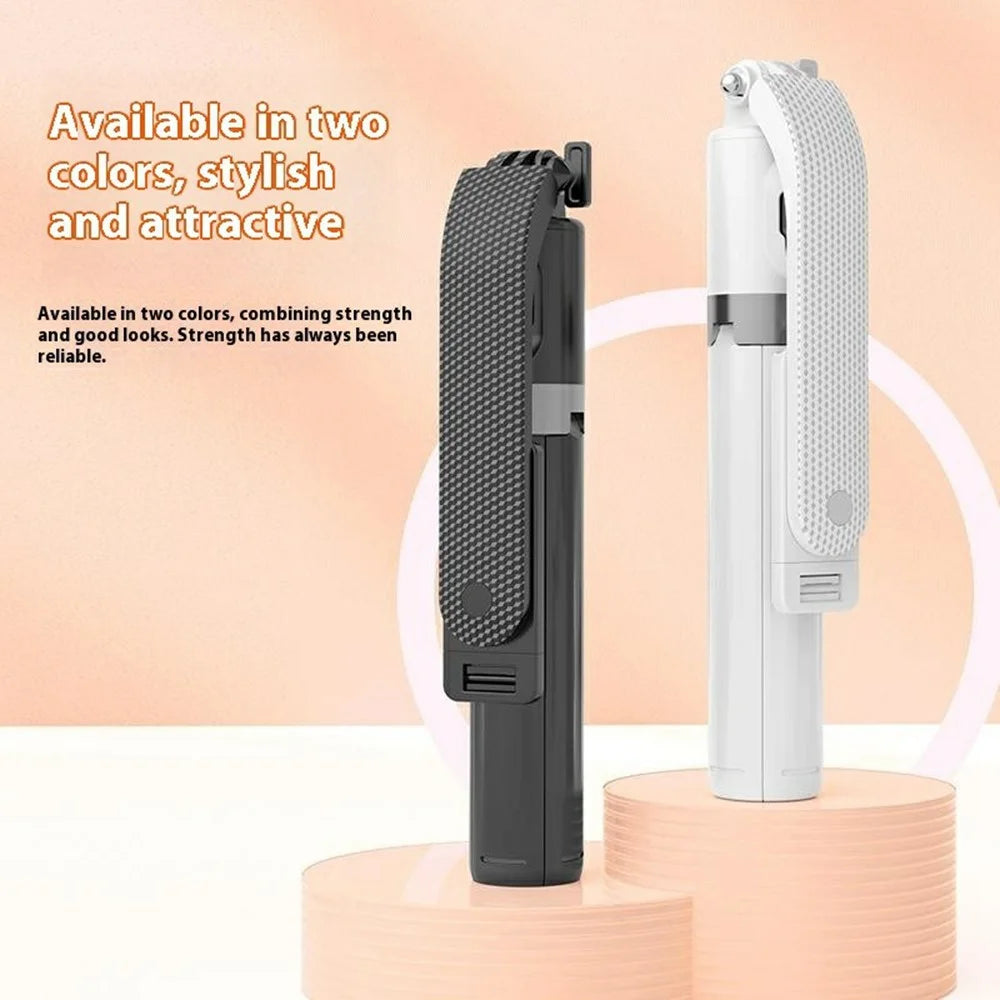 P07MAX Bluetooth-Compatible Selfie Stick Smartphones Remote Control Extendable 4-Leg Stand - Black - 2
