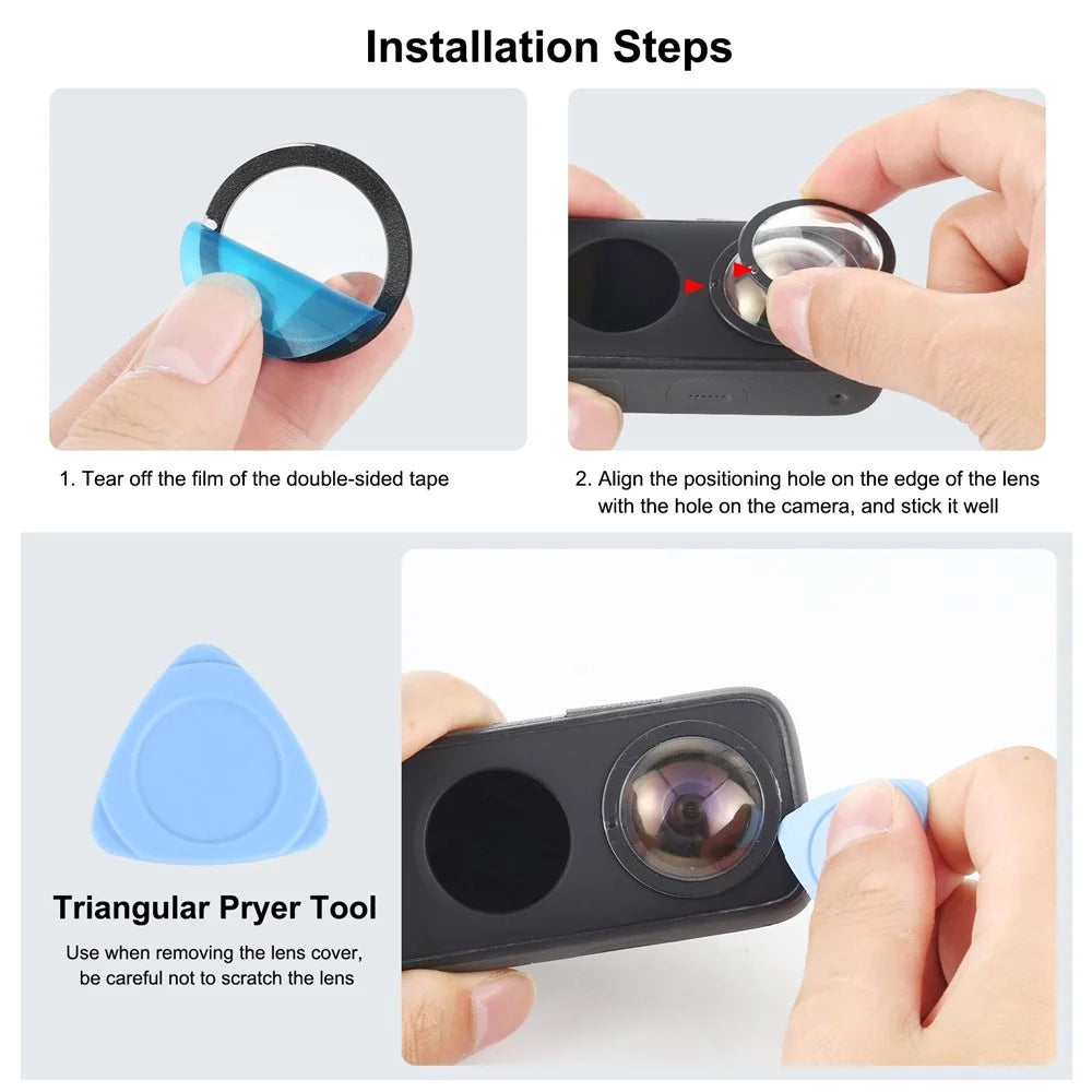 PULUZ PU552B 2Pcs For Insta360 One X2 Panoramic Camera Lens Guard Anti Scratch Lens Protective Cover - 4