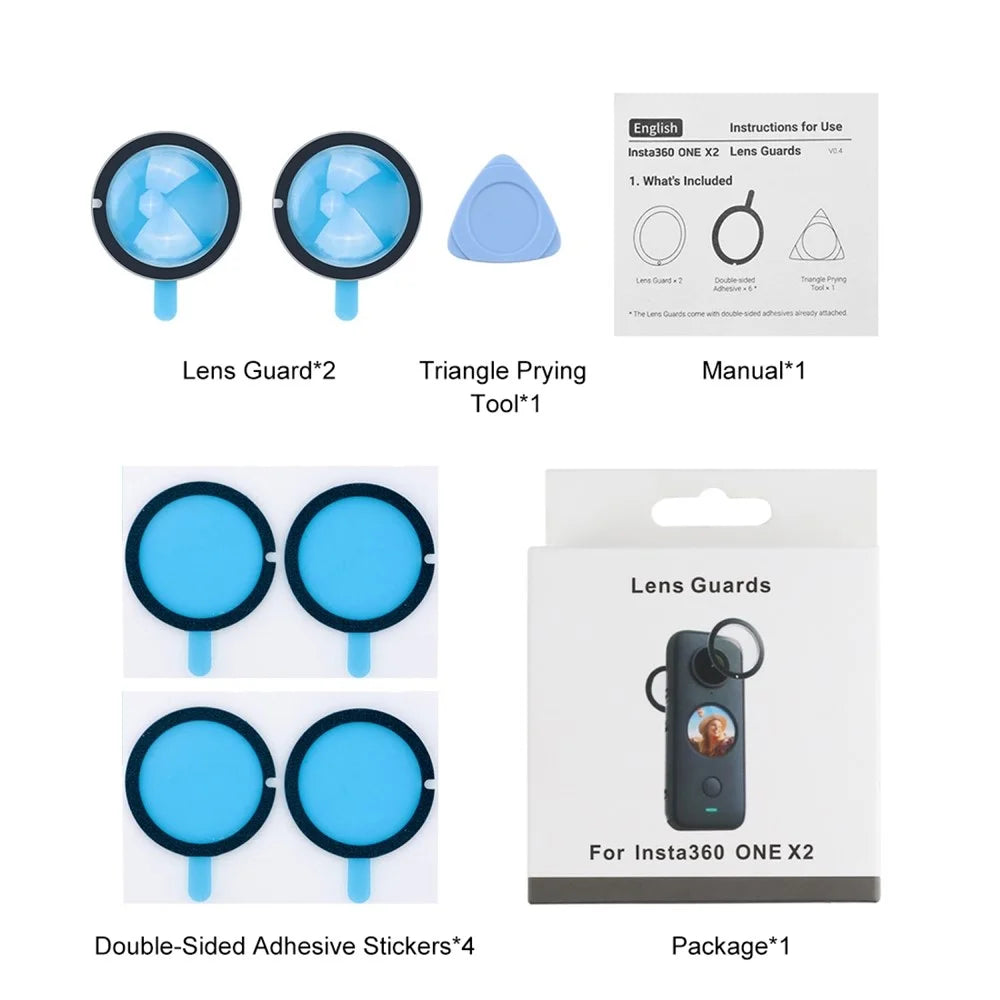 PULUZ PU552B 2Pcs For Insta360 One X2 Panoramic Camera Lens Guard Anti Scratch Lens Protective Cover - 6