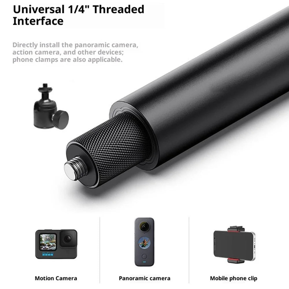 360 Degree Rotation Magnetic Phone Tripod for Golf Course 5-Section Extendable Aluminum Alloy Selfie Stick - 4