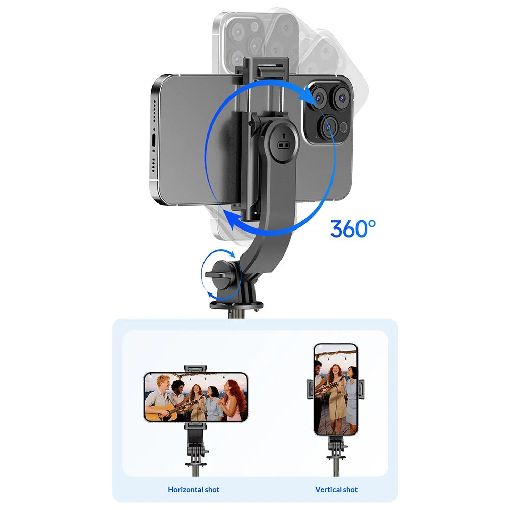 CYKE TT21 For Smartphone 7 Section Extendable Selfie Stick One-Touch Pop-up Tripod with Bluetooth-compatible Remote - Without Fill Light - 7