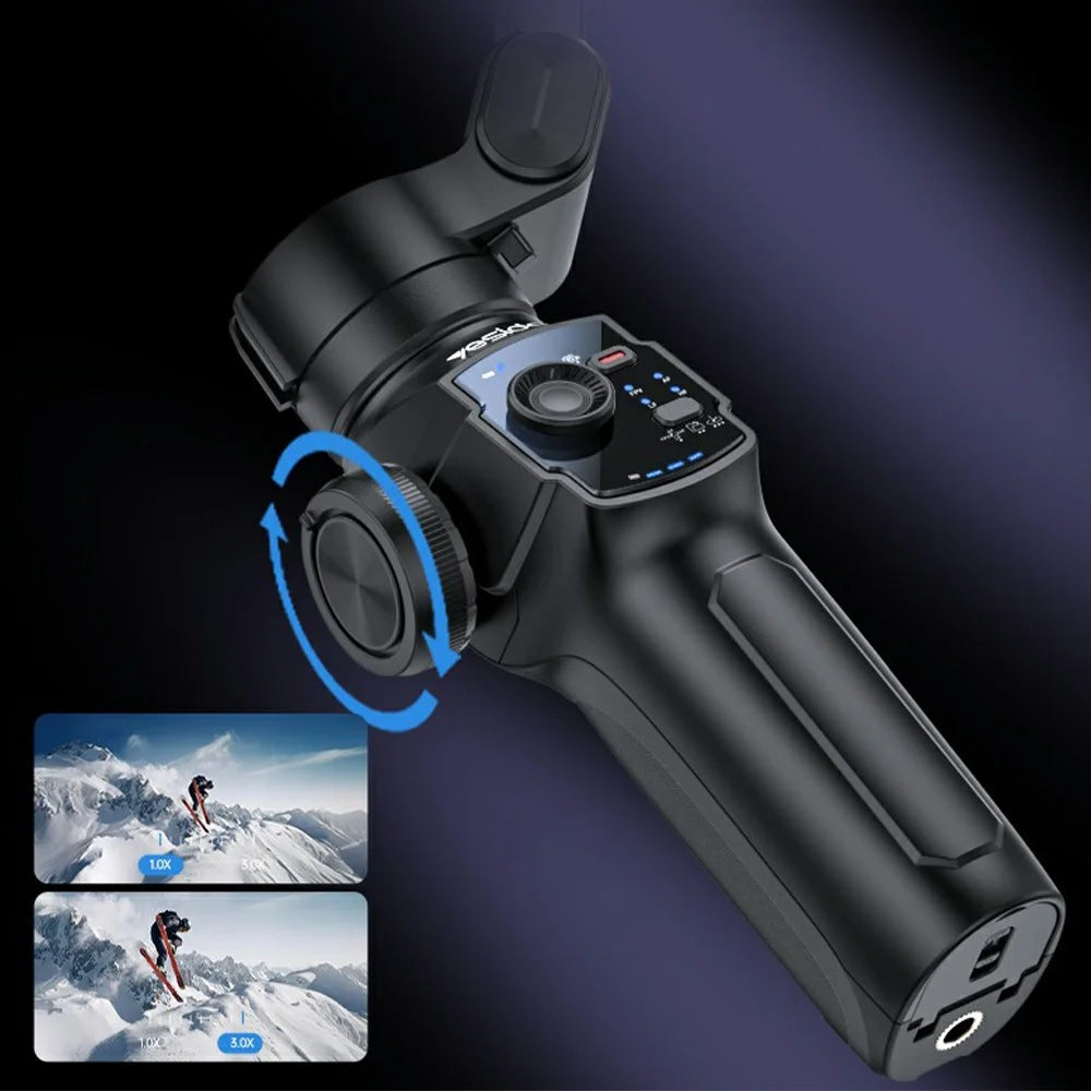 YESIDO SF32 3-Axis Gimbal Stabilizer Smartphone Tripod Stand Anti-Shake for Vlogging / Live Streaming / Video Recording - Black - 4