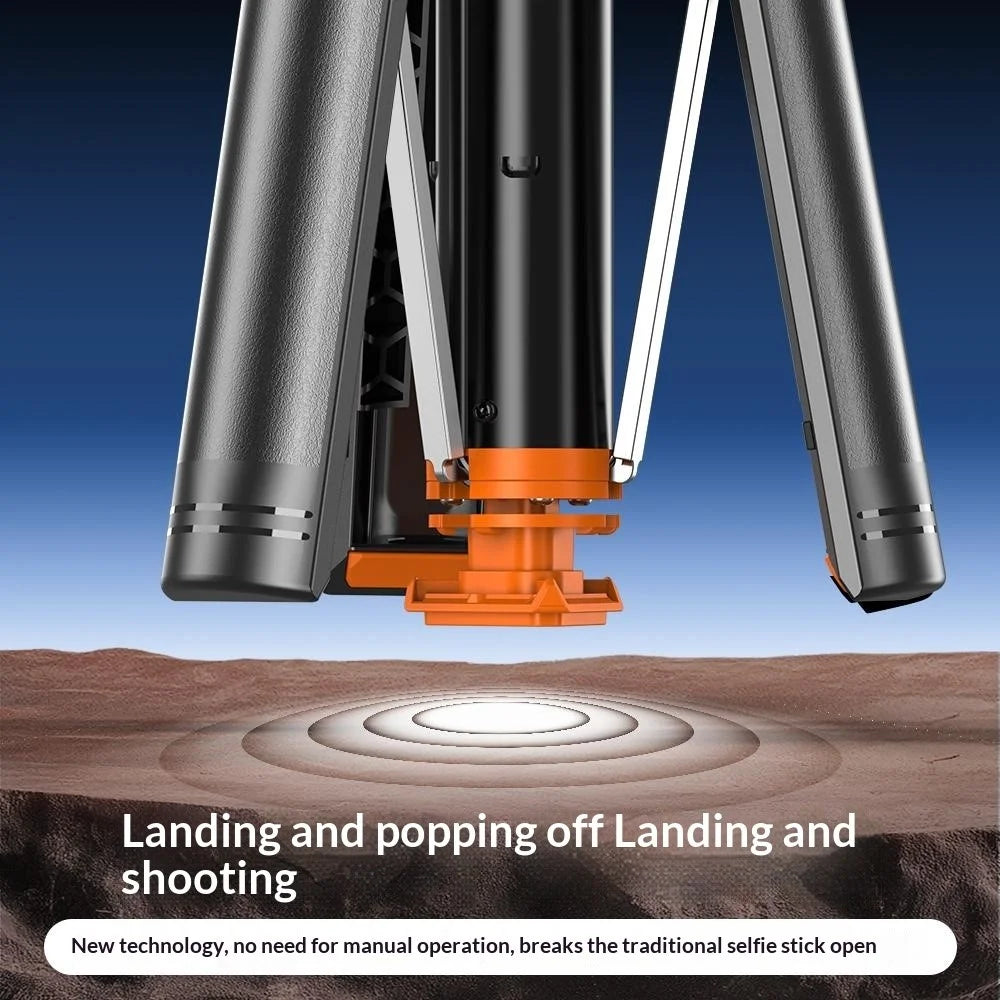T02TK 360 Degrees Rotation Selfie Stick Tripod Bluetooth-compatible Remote Control Phone Tripod Stand for Live Streaming - 4