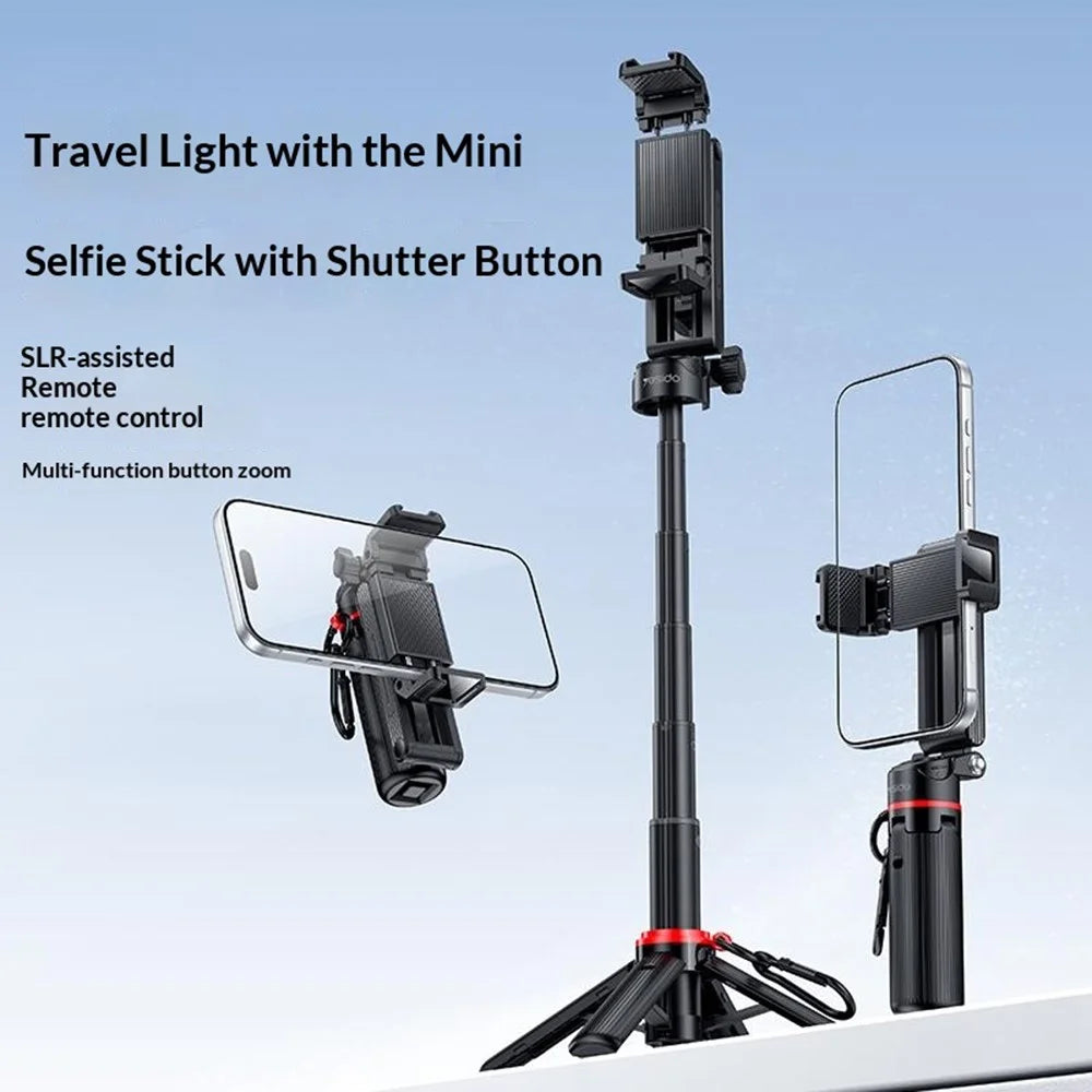 YESIDO SF36 Mini Selfie Stick Bluetooth-compatible Remote Control Portable Tripod Stand - Black - 2
