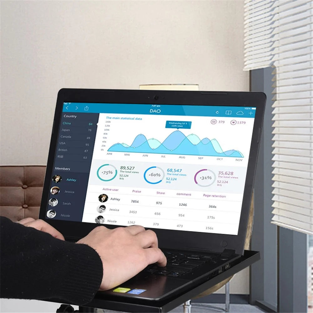 JYX-509 Adjustable Tripod Computer Stand with Plate for Projectors Laptop - 3