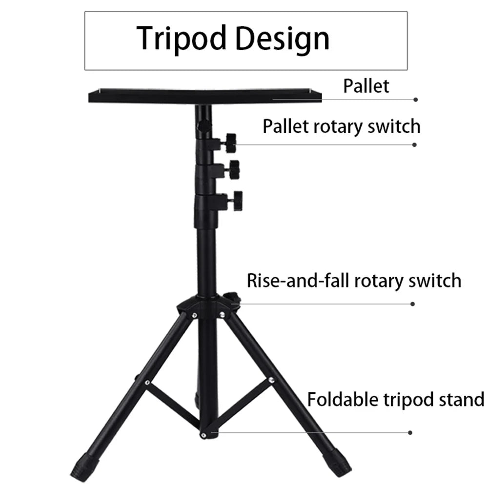JYX-509 Adjustable Tripod Computer Stand with Plate for Projectors Laptop - 4