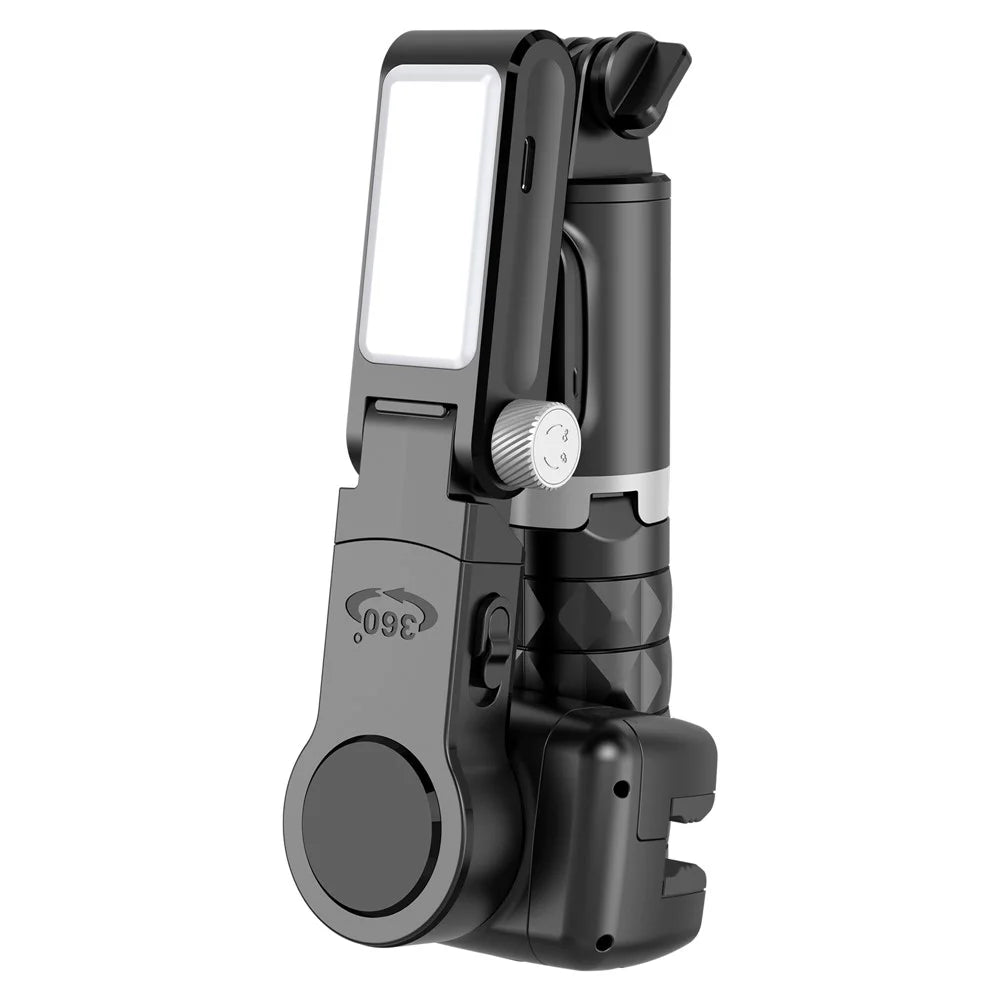 Q18 Smartphone Gimbal Stabilizer Extension Rod Selfie Stick Phone Holder Tripod Stand with Fill Light and Face Tracking Function - 2
