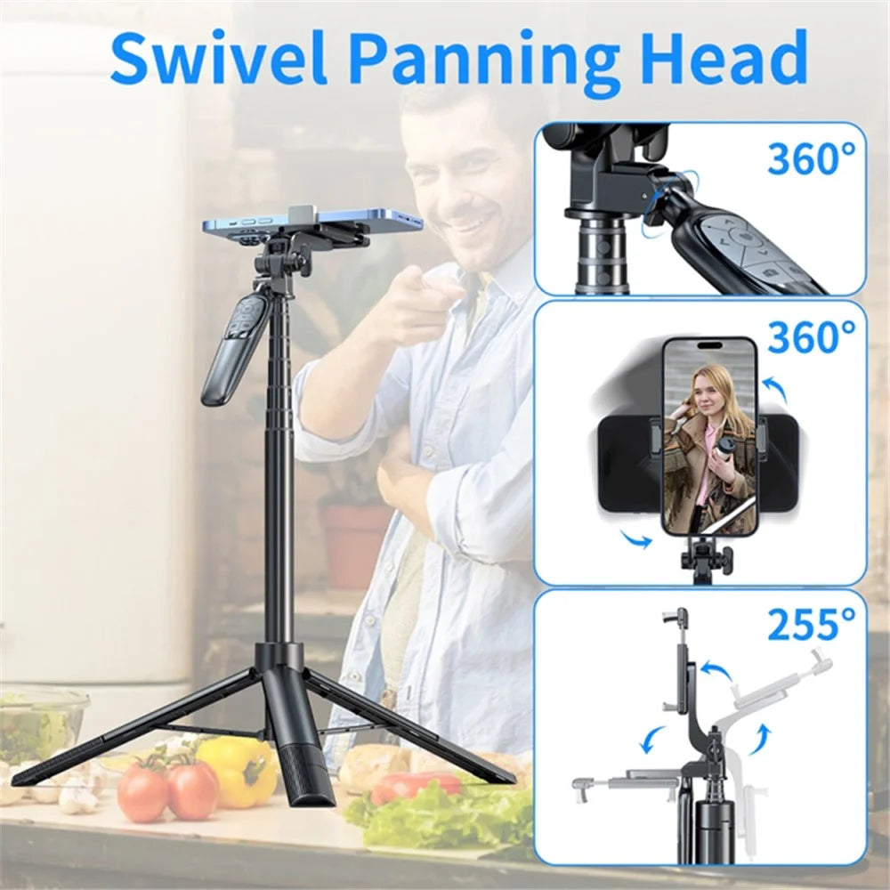 PIXEL ST2 1.6m Outdoor Folding Anti-Shake Selfie Stick Portable Cell Phone RC Gimbal Tripod Stand with Bluetooth-compatible Remote Control - 3