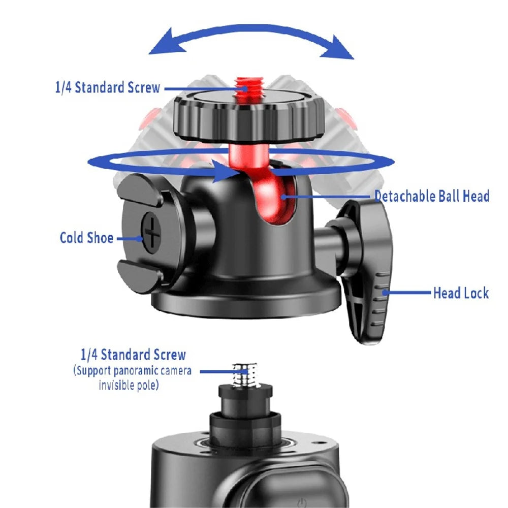 C03 2-in-1 Flexible Octopus Tripod Bracket Bluetooth Selfie Stick with Detachable Phone Holder - 4