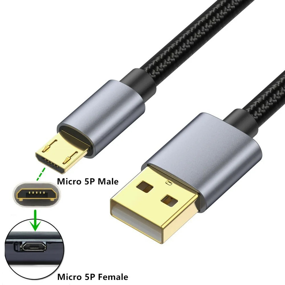 10m 480Mbps USB A to Micro Charge and Sync USB Cable for Samsung Galaxy J7 / S7 / S6 / Kindle Fire HD Tablets / PS4 - 2