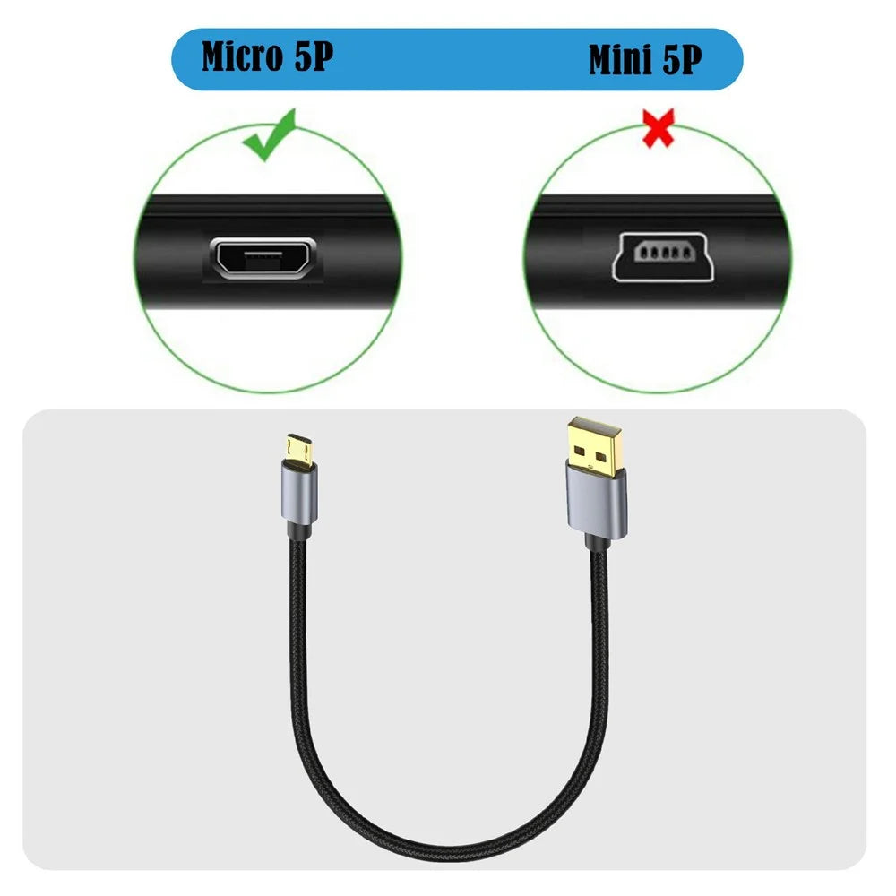 10m 480Mbps USB A to Micro Charge and Sync USB Cable for Samsung Galaxy J7 / S7 / S6 / Kindle Fire HD Tablets / PS4 - 5