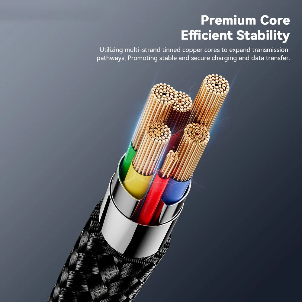 ESSAGER ES-X60 1m USB to Type-C Phone Charging Cable 3A Braided Data Cable - 6